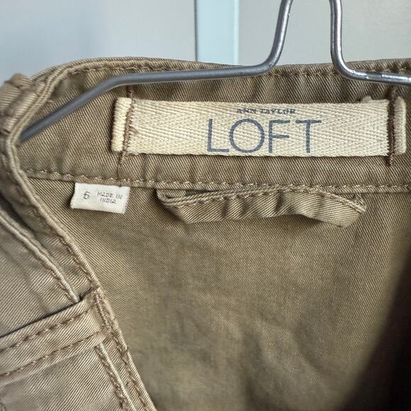LOFT sz 6 tan khaki zip up jacket - Picture 4 of 7